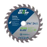5 3/8&quot; x 24 Teeth Framing Green Blade   Saw Blade Recyclable 
