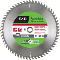 10&quot; x 60 Teeth Finishing Composite Decking  Professional Saw Blade Recyclable Exchangeable