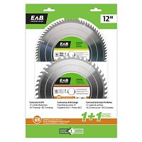 12&quot; x 48 & 80 Teeth Framing Combo (2 Pc Multipack)  Saw Blade Recyclable Exchangeable
