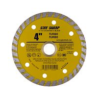 4&quot; Turbo Rim Concrete Yellow  Diamond Blade Recyclable 