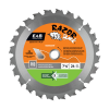 Hoja de Sierra de Carburo Razor Back® 7 1/4" x 24 Dientes - Profesional - Intercambiable