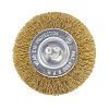 2 1/2&quot; x 1/4&quot; Shank Brass Coated Crimped Fine Cleaning & Polishing Wire Wheel    