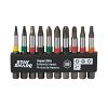 2&quot; x Assorted Impact Bit Clip Square Recess, Phillips, Torx (10 Pc Multipack) Industrial Screwdriver Bit Recyclable 