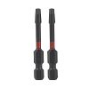 2&quot; x SQ #2 Torsion Impact Square Recess (2 Pack) Professional Screwdriver Bit Recyclable 