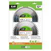 12" x 48 & 80 Teeth Framing Combo (2 Pc Multipack)  Saw Blade Recyclable Exchangeable