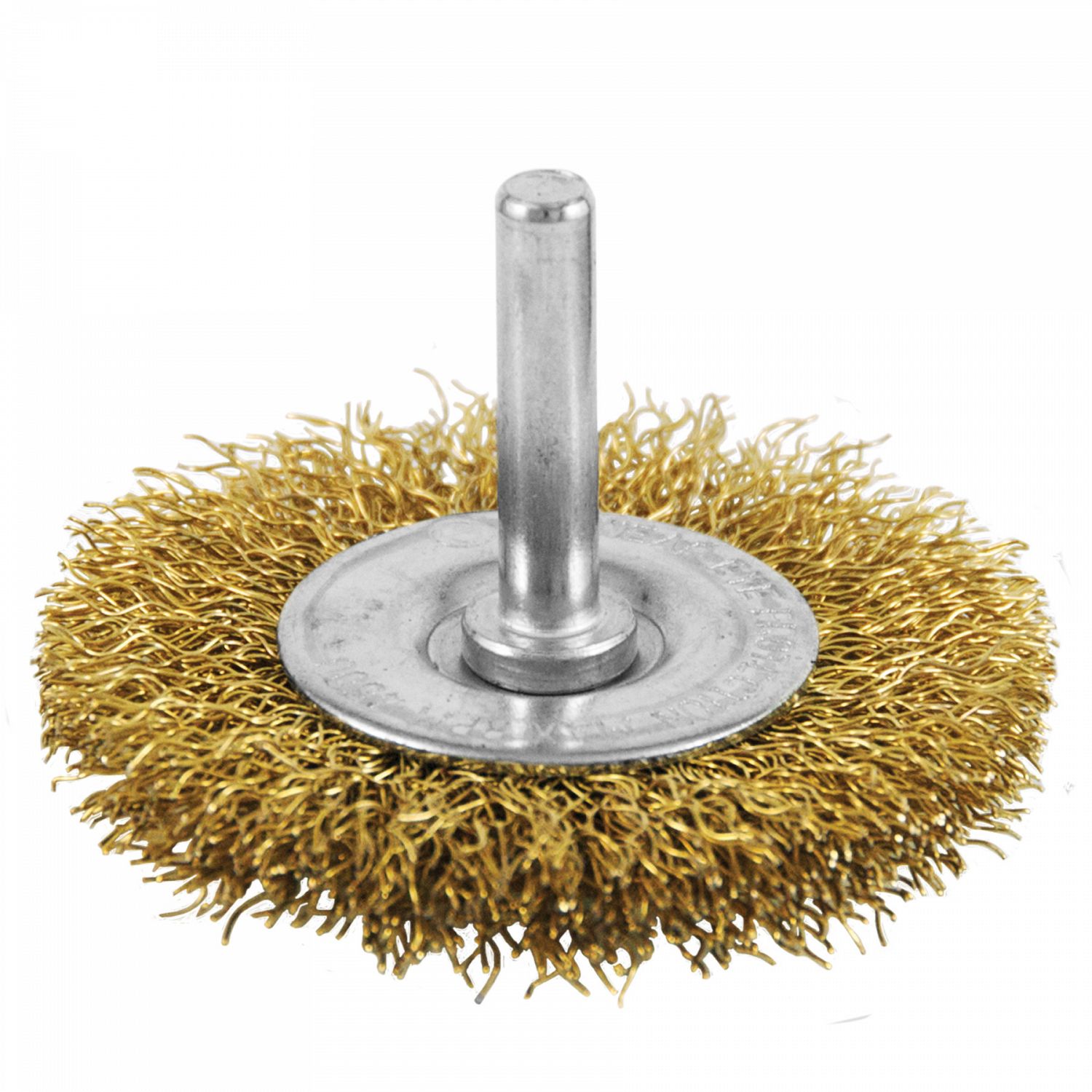 4 Crimped Wire Wheel with 1/4 Hex Shank (Brass Coated)