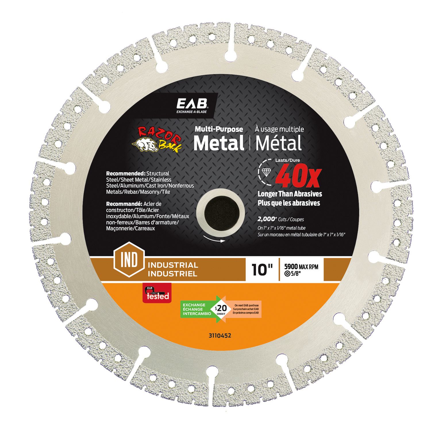 Details about   Lenox Metal Max 4"x.05"x3/8" Diamond Edge Metal Cutting Saw Blade B39 