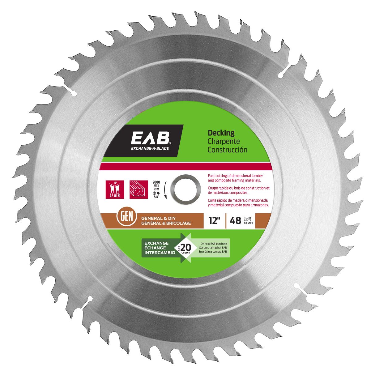 Lames de scie Finition mélamine 7 1/4, Exchange-A-Blade®