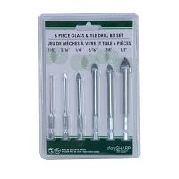 1/8&quot;, 3/16&quot;, 1/4&quot;, 5/16&quot;, 3/8&quot;, 1/2&quot; x  x  Specialty Glass & Tile Professional Drill Bit (6 Pc Multipack) Recyclable 
