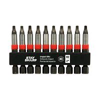 2&quot; x SQ #2 Impact Bit Clip Square Recess (10 Pack) Industrial Screwdriver Bit Recyclable 