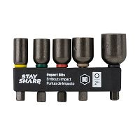 2&quot; x 1/4&quot;, 5/16&quot;, 3/8&quot;, 7/16&quot;, 1/2&quot; Impact Bit Clip (5 Pc Multipack) Industrial Recyclable 