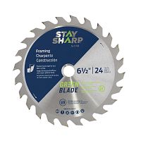 6 1/2" x 24 Teeth Framing Green Blade   Saw Blade Recyclable 