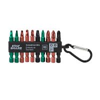 2&quot; x Assorted Colored Coded Bit Clip Square Recess, Phillips (10 Pc Multipack) Professional Screwdriver Bit Recyclable 
