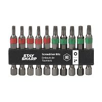2&quot; x Assorted Banded Bit Clip Torx (10 Pc Multipack) Industrial Screwdriver Bit Recyclable 