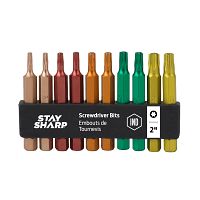 2&quot; x Assorted Colored Coded Bit Clip Torx (10 Pc Multipack) Industrial Screwdriver Bit Recyclable 