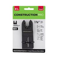 Hoja HCS Corte a Ras para Madera y Metal 1 3/8" Construction Pro (Paquete de 3) - Reciclable        