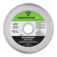 Hoja de Diamante Borde Continuo 4 1/2" Construction Pro - Intercambiable
