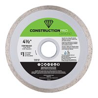 Hoja de Diamante Borde Continuo 4 1/2" Construction Pro - Intercambiable