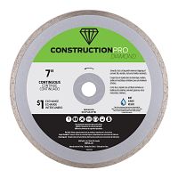 Lame diamantée continue 7" Construction Pro - échangeable