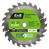 7 1/4&quot; x 24 Teeth Framing Green Blade   Saw Blade Recyclable Exchangeable