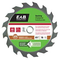 6 1/2" x 16 Teeth Framing Decking   Saw Blade Recyclable Exchangeable