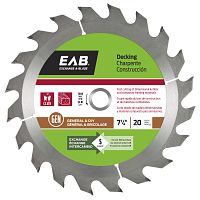 7 1/4" x 20 Teeth Framing Decking   Saw Blade Recyclable Exchangeable