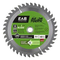 7 1/4&quot; x 40 Teeth Finishing Green Blade RazorTooth&reg;   Saw Blade Recyclable Exchangeable