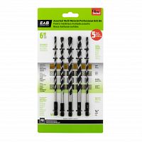 Foret à matériaux multiples 6&quot; assortis (paquet de 5) - Professionel - échangeable