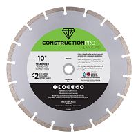 Lame diamantée segmentée 10" Construction Pro - échangeable