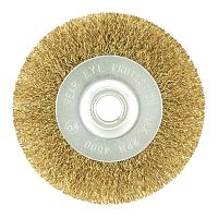 Brosse métallique à fils ondulés fins en laiton 4" x 1/2" - recyclable