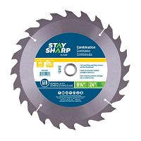 8 1/4" x 24 Teeth All Purpose Combination   Saw Blade Recyclable 