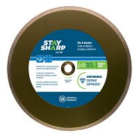 10&quot; Continuous Rim Ceramic Tile Bronze  Diamond Blade Recyclable 