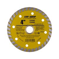 4&quot; Turbo Rim Concrete Yellow  Diamond Blade Recyclable 